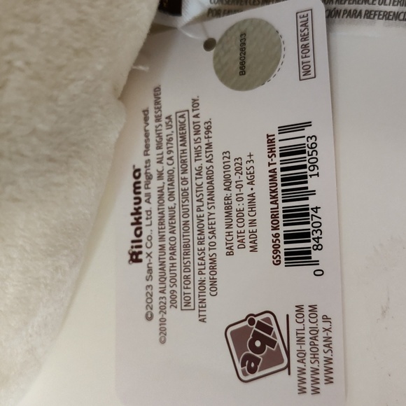 GS9056 Korilakkuma T-Shirt Plush Bear with Red Hat 14 IN - Picture 6 of 7